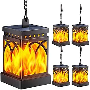 AC] $17.99* | 4-Pk KOOPER Outdoor Waterproof Solar Lanterns at Amazon