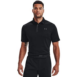 Under Armour Men's Tech Golf Polo (Black/Graphite) $20.99 + Free Shipping w/ Prime or on $35