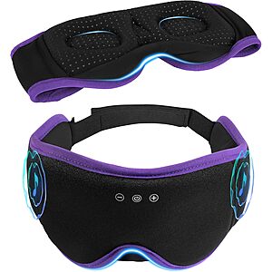 LC-dolida 3D Bluetooth 5.4 Sleep Mask w/ Headphones $10.50