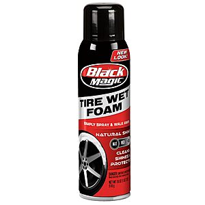 S&S]$4.22:Black Magic 800002220 Tire Wet Foam,18 oz – Tire Cleaner & Shine Spray at Amazon