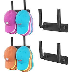 2-Pk Livhil Mountable Hook Hat Rack (Holds Up to 20 Hats) $10 + Free S&H w/ $35