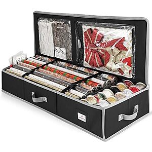 8.88* | Hearth & Harbor Wrapping Paper Storage Container (Black) at Amazon