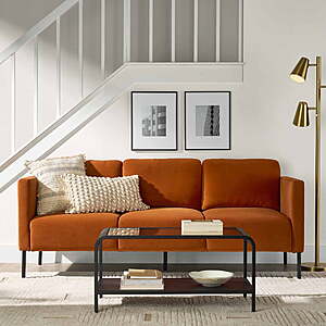 78" Better Homes & Gardens Wyatt Velvet Sofa (Copper,Blue or Green) $213 + Free Shipping