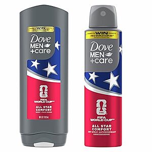 2-Ct Dove Men's Body Wash & Deodorant (FIFA Limited Edition) $2.70 w/ S&S