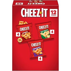 5.29 | 12-Pack 1.01-Oz Cheez-It Cheese Crackers (Variety Pack) at Amazon