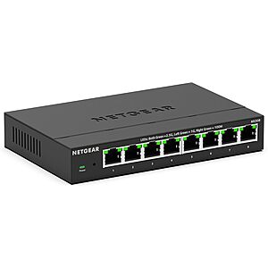 109.99 | NETGEAR 8-Port 2.5G Multi-Gigabit Ethernet Unmanaged Network Switch (MS308) at Amazon