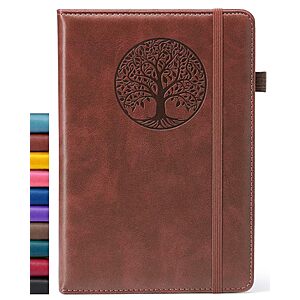 160-Page 5.7" x 8.3" Biyunro Faux Leather Hardcover Lined Journal Notebook (Brown) $4.19 + Free Shipping w/ Prime or on $35
