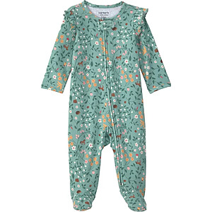 Carter's Child of Mine Baby Sleep 'N Play,Sizes Preemie-6/9 Months (Green Floral) $4.04