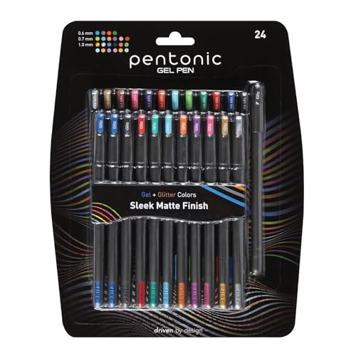 Pentonic Gel Pens,24 Count,M...iting For Journaling (1002355