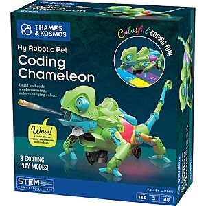 Thames & Kosmos My Robotic Pet Coding Chameleon STEM Building & Experiment Kit $26 + Free Shipping w/ Prime or on $35