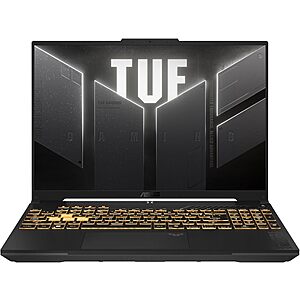 ASUS TUF Gaming F16 Gaming Laptop,$799.99,16” FHD,Intel® Core™ 5 210H,NVIDIA® GeForce RTX™ 4050,16GB DDR5,512GB PCIe Gen4 SSD