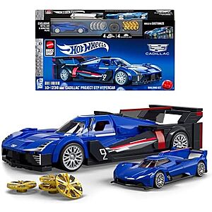 14.99* | 236-Piece Mattel Brick Shop Hot Wheels Cadillac Project GTP Hypercar Toy Kit at Amazon