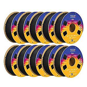 Costco Members:10-pk 1-kg Overture PLA Spools 3D Printing Filament (black / white) $80