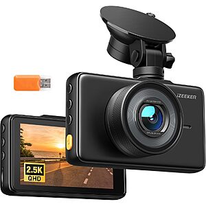 Amazon – iZEEKER 2.5K Dash Cam Front,1440P QHD Car Camera with 3" IPS Display - $25.64 w/ Code
