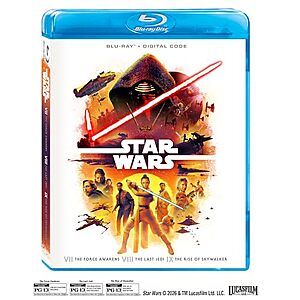 NEW] $35.54 | Star Wars:Sequel Trilogy (Blu-ray + Digital HD) at Amazon