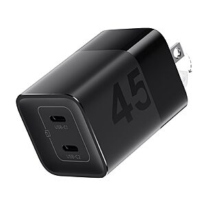 wegear 45W USB C Charger,2 Port GaN Fast Charging with PPS $9.99