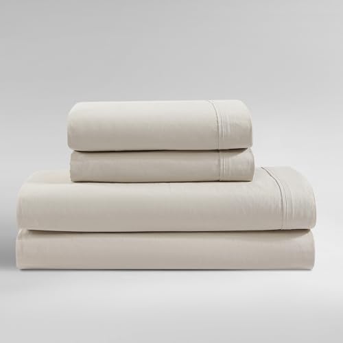 Calvin Klein - Queen Sheet Set...et,Washed Percale Light Beige