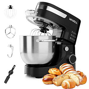 69.99 FS Walmart by Whall:12-Speed 5.5 Qt Tilt-Head Stand Mixer,Black with Dough Hook,Wire Whip,Beater