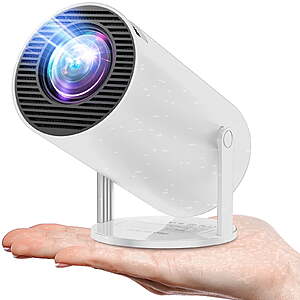 ARTSEA Projector 4K 1080P Support,Mini Projector Smart for Movie Projection Compatible with Phone- White