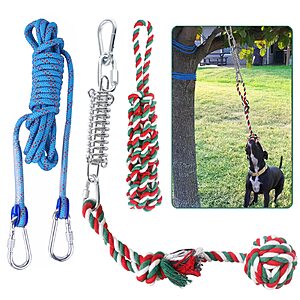 HOPET Dog Outdoor Bungee Hanging Tether Tug of War Toy (Blue) $10.17 + Free Shipping w/ Prime or on $35
