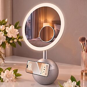 Acer Vanity Mirror with Lights,Wireless Charging & Speaker - Clear View for Makeup,15W Fast Charging,3 Color Dimmable $49.99