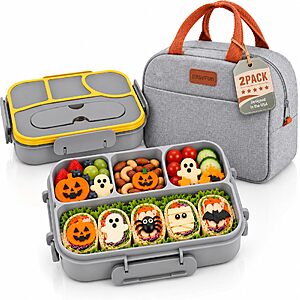 2-Piece 40-Oz EASYFUN Lunch Bag and 4-Compartment Bento Box Set (Grey) $7.99 + Free Shipping w/ Prime or on $35