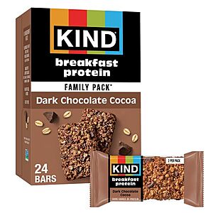 Select Accts:12-Pk 1.76oz KIND Breakfast Protein Bars (Dark Chocolate Cocoa) $6.35 w/ S&S