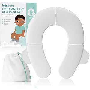 NEW] $8 | Frida Baby Fold-and-Go Portable Potty Seat for Toilet,Toddlers,Free Bag at Amazon