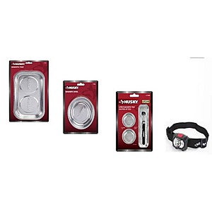 Husky Magnetic Small Parts Tray Set with Pickup Tool and 300 Lumens Head Lamp,$27.99,FS,Home Depot