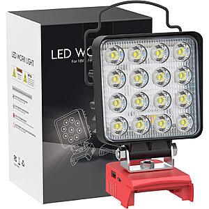 Prime] LIVOWALNY 112W 11200LM LED Work Light Compatible w/ USB & Type-C Charging Ports (Tool Only) $12.87 + Free Shipping