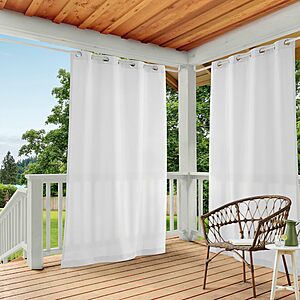 TOWN & COUNTRY BASICS Cabana Solid Heavyweight Indoor Outdoor Curtains,Light Filtering Opacity with Grommet Top,2-Pack Set,54"x84",various colors,from $13.9