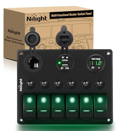 Nilight - 90123F 6 Gang ON Off...witch Panel For Cars RVs Boats