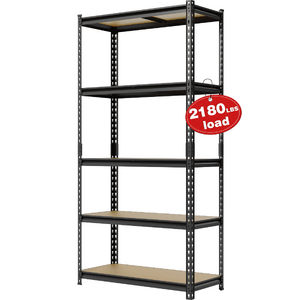 AC] $42.99:WORKPRO 2180LBS 5-Tier Storage Shelf,36"W x 16"D x 72"H,Black at Walmart.com