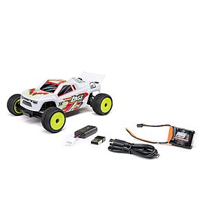 89.99*:Losi Micro-T 1/28 2 Wheel Drive White&Multiple RTR LOS-1392T1(1/28 scale,15.24 cm x 26.67 cm x 13.72 cm