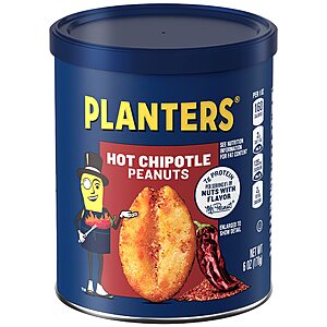 Planters Chipotle Peanuts (6 oz Bags, Pack of 8)~$10.23 After Coupon & S&S @ Amazon