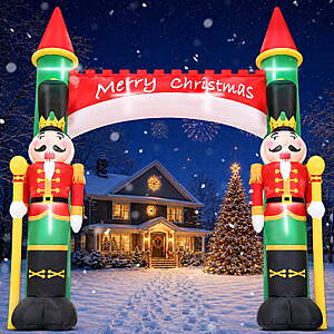 64.89,FS,Yexmas 10FT Christmas Inflatable Archway,Blow Up Nutcracker Soldier Arch Decoration with Built-in LED