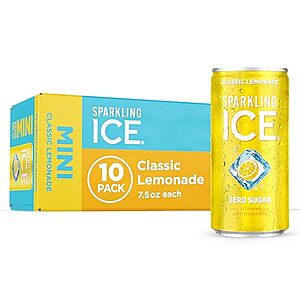 SnS] $6.64 | 10-Pack 7.5-Oz Sparkling Ice Sparkling Water (Classic Lemonade) at Amazon (66.4￠ each