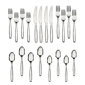 Mainstays Fairport 20 Piece Adult Stainless Steel Flatware Set,Silver,Tableware Service for 4 $12.24