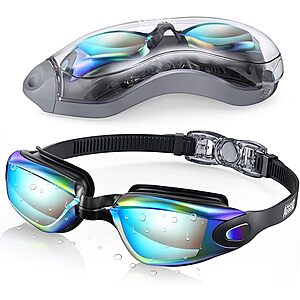 Aegend Men's or Women's Swim Goggles (Aqua) $4