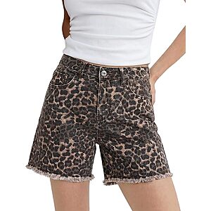 Amazon – luvamia Leopard Jean Shorts for Women Trendy High Rise Cheetah Denim Jorts - $19.97 w/ Code