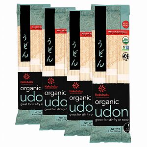 back in stock Hakubaku Organic Udon Wheat Noodle (9.5 OZ)(Pack of 4) for $5.54 or lower with subscribe and save