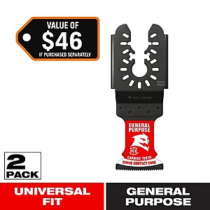 Diablo 1-1/4 in.AMPED Demo Demon Universal Fit Carbide Teeth Oscillating Tool Blades for General Purpose Cuts $11