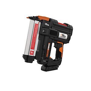 Worx Nitro 20V 18GA Brad Nailer Cordless Fires 80 Nails Per Minute $72.79 + Free S&H at Amazon