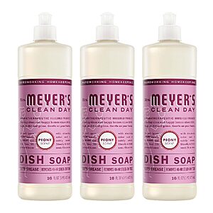 Select Accounts:3-Pk 16-Oz Mrs.Meyer's Clean Day Liquid Dish Soap (Peony) $10.10 w/ S&S