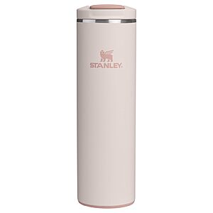 18.00:STANLEY Transit FlipTop Mug,Leakproof Coffee Travel Cup,Vacuum Insulated Stainless Steel,16 oz,Rose Quartz