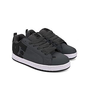 42.00:DC Men's Court Graffik Skate Shoe,Dark Grey/Black/White (Various Sizes 6.5-12