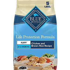 14.97 get $3 Walmart Cash Limit 3 Blue Buffalo Life Protection Formula Puppy Dry Dog Food Chicken & Brown Rice 5lb Bag