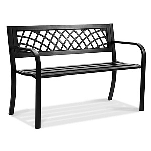 Outdoor Bench,46 in.Metal Garden Bench for Outdoors,$79.9