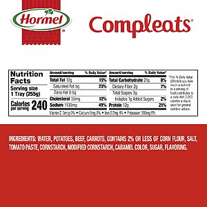 6.16 or less S&S DINTY MOORE Beef Stew,Microwaveable,9oz x3