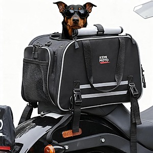 KEMIMOTO Expandable Motorcycle Pet Carrier (Up to 17lbs) $30 + Free Shipping